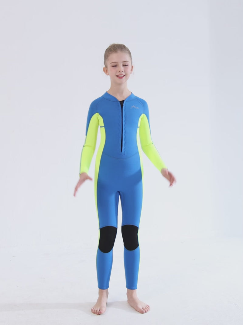 Gogokids Shorty Wetsuit voor Kinderen, 2,5mm Neopreen Wetsuits met Rugritsing Kleuters Korte Natpakken Comfort & Warmte, UV Neopreen voor Zwemmen, Snorkelen en Surfen, Leeftijd 4-5 Jaar, Oranje